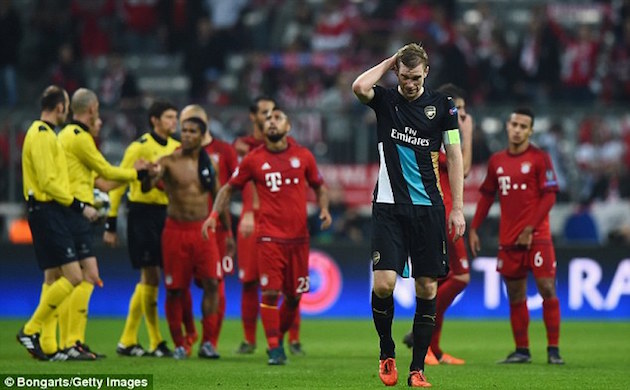 Arsenal loses to Bayern Munich