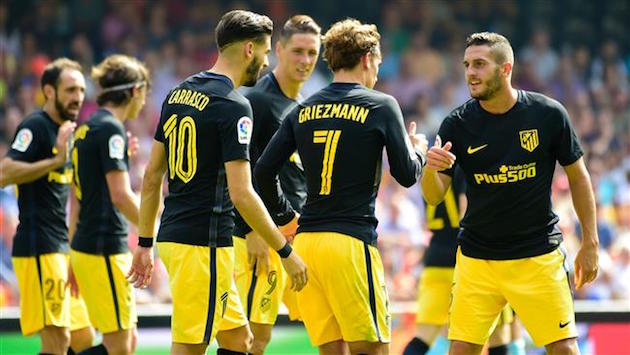 Atletico Madrid scores vs. Valencia
