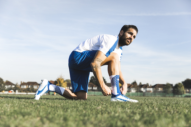 Cesc Fabregas trying on the Puma evoTOUCH