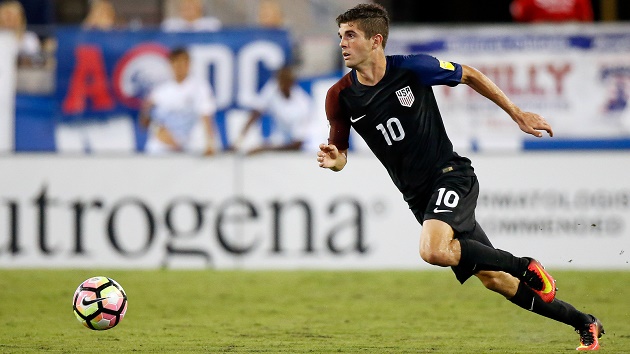 US midfielder Christian Pulisic in WC qualifying match