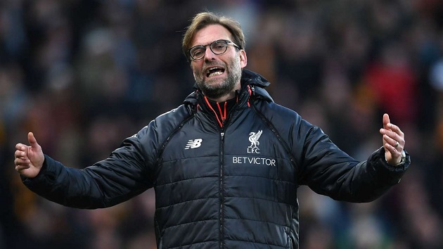 A frustrated Jurgen Klopp