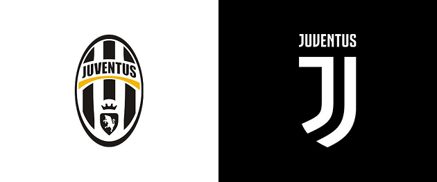 Old and New Juventus logo