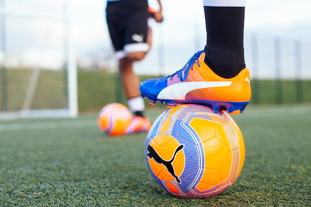 Puma evoPOWER in blue and orange