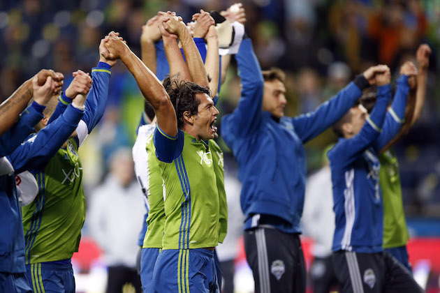 Seattle Sounders celebrate