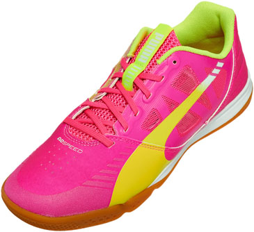 Puma evoSPEED Sala - Pink Puma Indoor Soccer Shoes