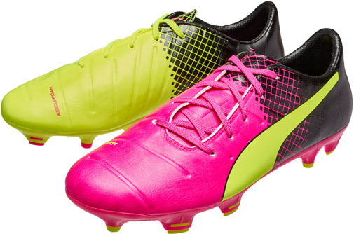 puma evopower pink and yellow