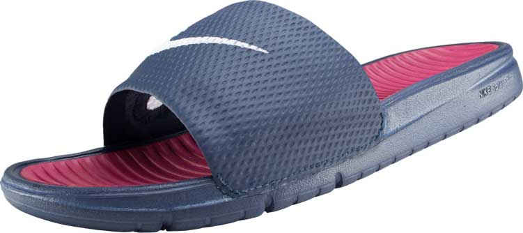 Nike Benassi Solarsoft Slides - Navy Sandals