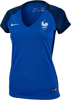 Nike Womens France Home Jersey - 2016 France Soccer Jerseys