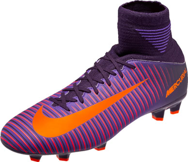 purple soccer boots