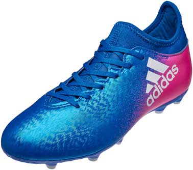 adidas Kids X 16.3 FG Soccer Cleats - Youth Blue X 16.3