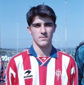 Young David Villa on Sporting Gijon