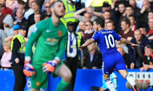 Chelsea's Hazard scores vs United
