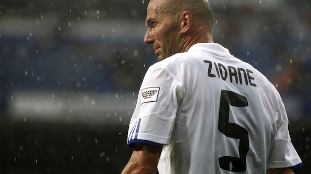 Zidane playing for Real Madrid