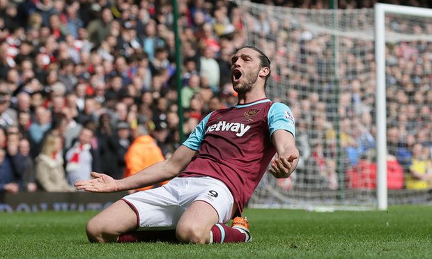 West Ham's Andy Carroll scores 3