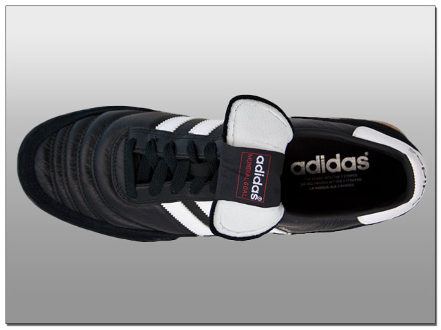 adidas Mundial Goal Soccer Shoes - Black with White - The Instep