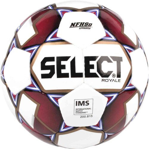 Select Royale NFHS Match Soccer Ball – White/Maroon
