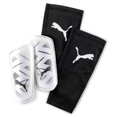 Puma Ultra Flex Sleeve Shin Guards – Black & White