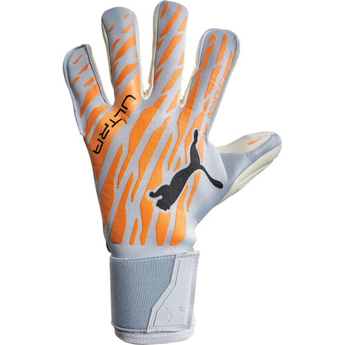 Puma Ultra Grip 1 Hybrid Pro Goalkeeper Gloves – Live Wire & Daimond Silver with Black