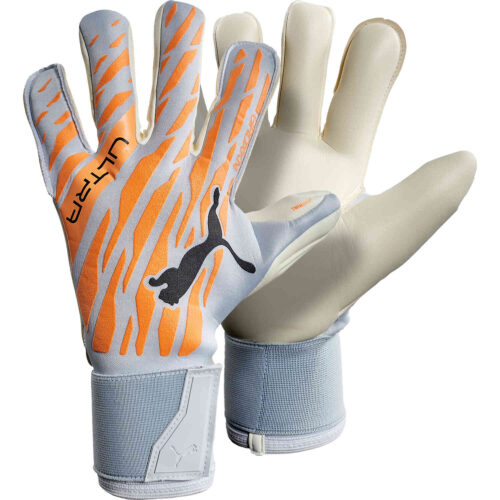 Puma Ultra Grip 1 Hybrid Pro Goalkeeper Gloves – Live Wire & Daimond Silver with Black