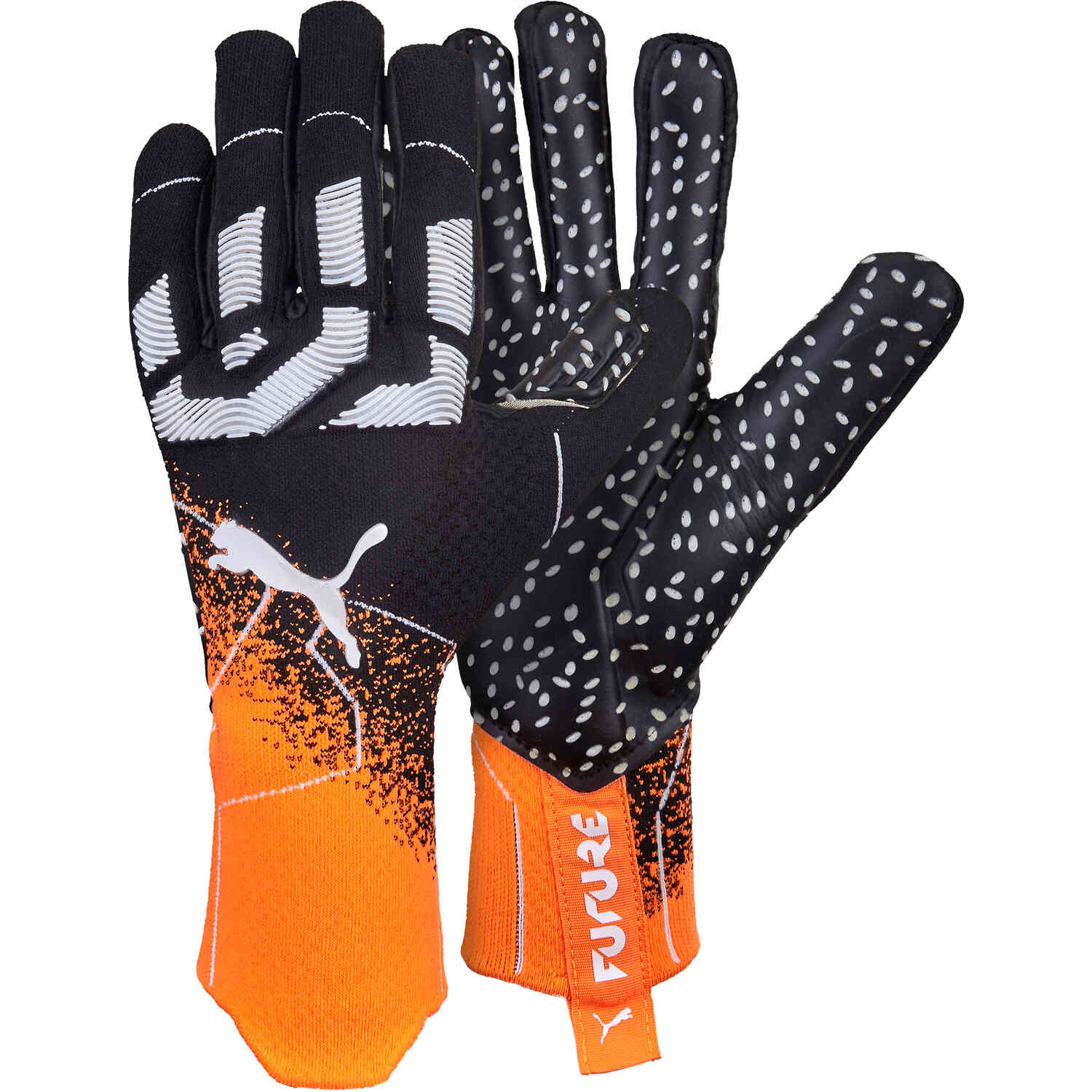 Puma Future Z Grip 1 Negative Cut Goalkeeper Gloves - Live Wire & Black -  SoccerPro