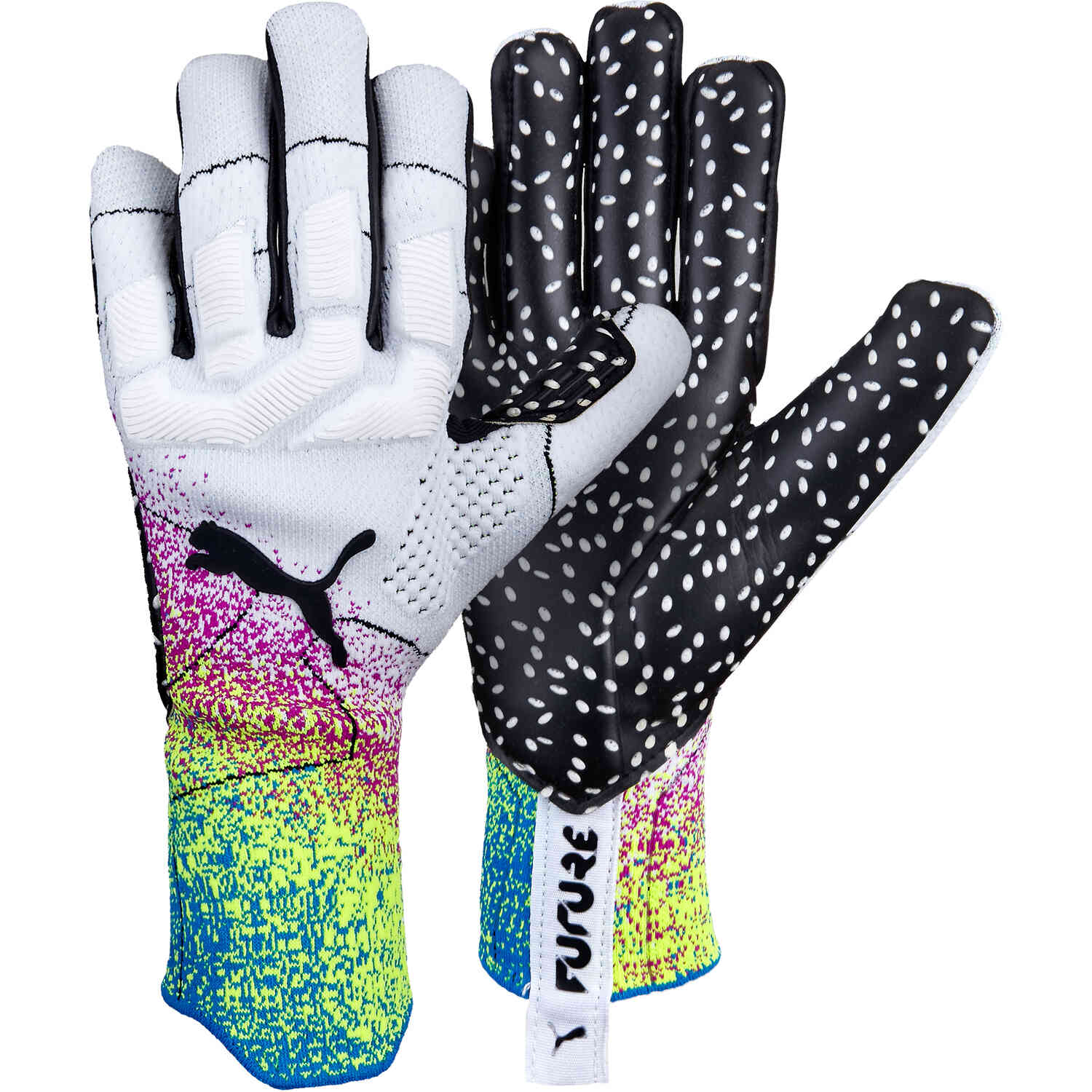 Puma Future Z Grip 1 Negative Cut Goalkeeper Gloves - White & Black ...