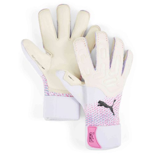 Puma Future Pro SGC Goalkeeper Gloves – Puma White & Poison Pink with Black