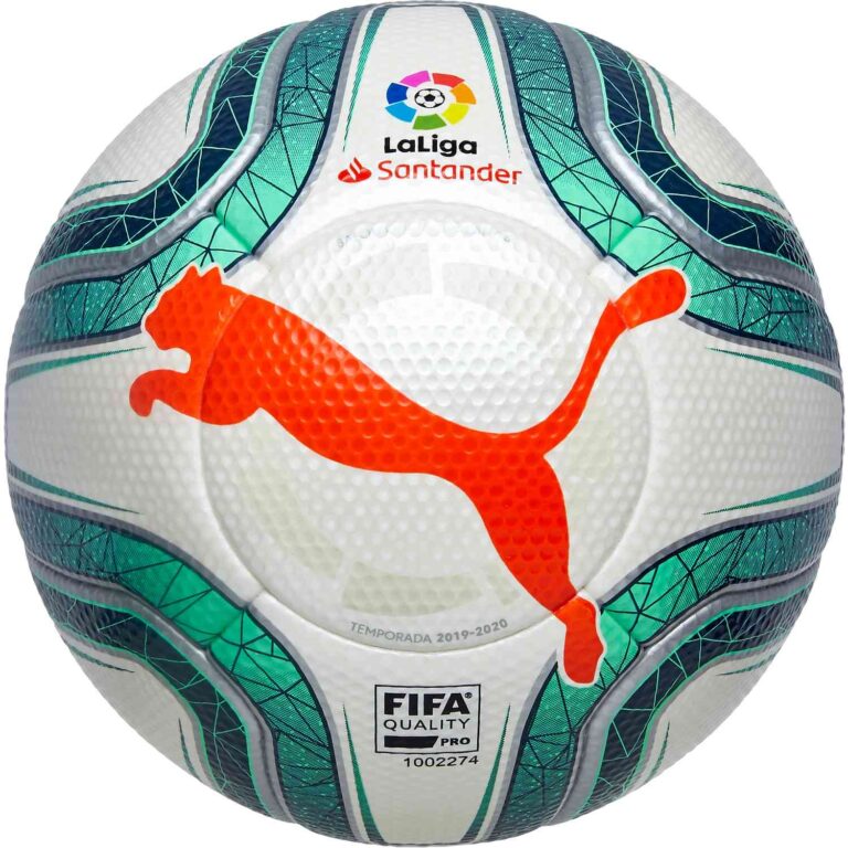 Puma La Liga 1 Official Match Soccer Ball White & Green Glimmer