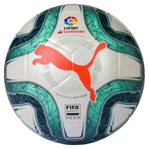 Puma La Liga 1 Soccer Ball – White & Green Glimmer