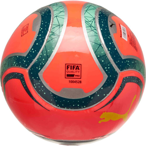 PUMA FIFA Quality Beach Soccer Ball – Pink Alert & Green Glimmer with Gibralter Sea