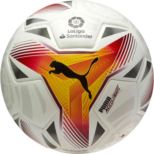 PUMA La Liga 1 Accelerate Soccer Ball – White & Multicolour