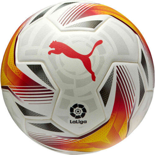 PUMA La Liga 1 Accelerate Soccer Ball – White & Multicolour