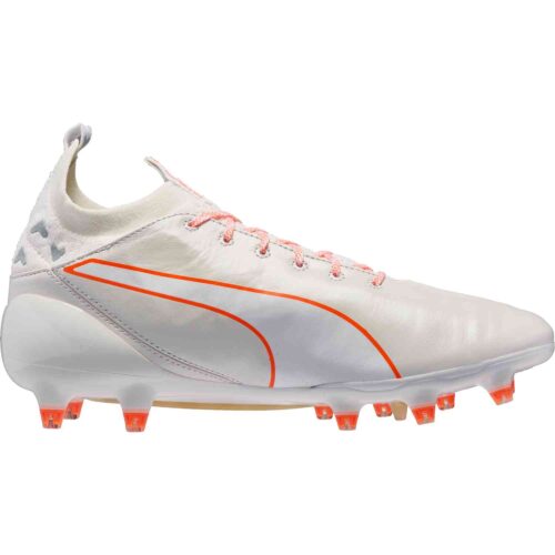 PUMA evoTOUCH Pro FG – White/Shocking Orange