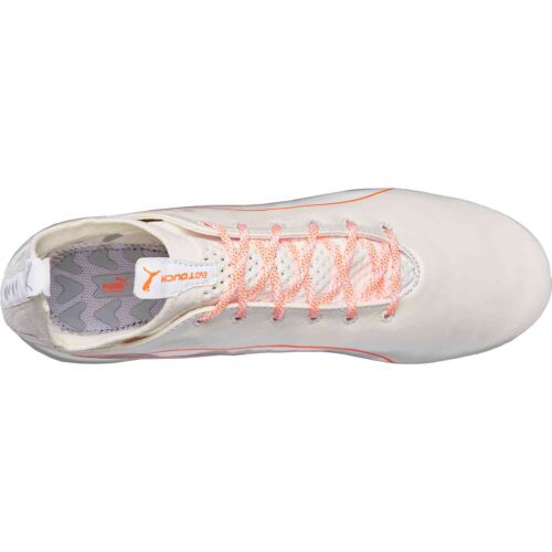 PUMA evoTOUCH Pro FG – White/Shocking Orange