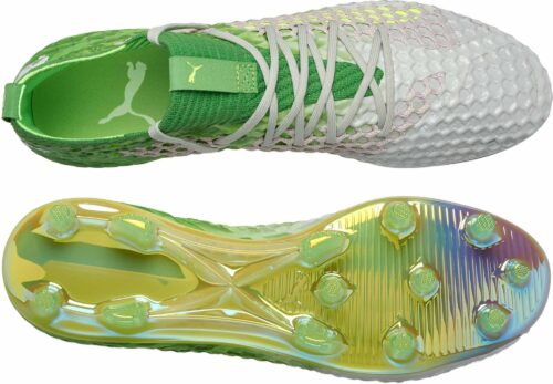 PUMA Future 18.1 Netfit FG – On/Off – Green Gecko/White