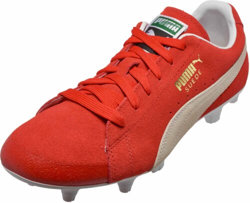 red puma cleats