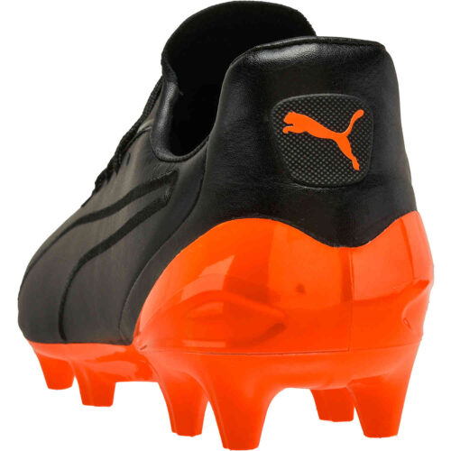 Puma King Platinum FG – Black & Shocking Orange