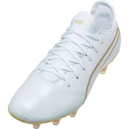 Puma King Pro FG – Puma White & Puma Team Gold