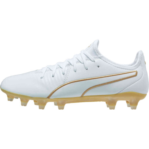 Puma King Pro FG – Puma White & Puma Team Gold