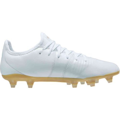 Puma King Pro FG – Puma White & Puma Team Gold
