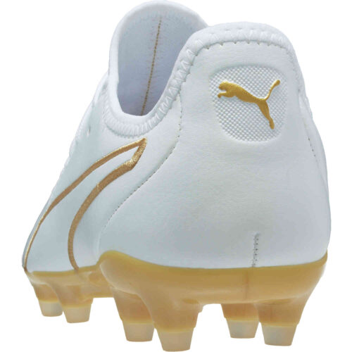 Puma King Pro FG – Puma White & Puma Team Gold