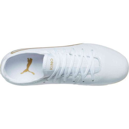 Puma King Pro FG – Puma White & Puma Team Gold