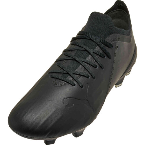 Puma Leather Ultra 1.1 FG – Black & White with Asphalt