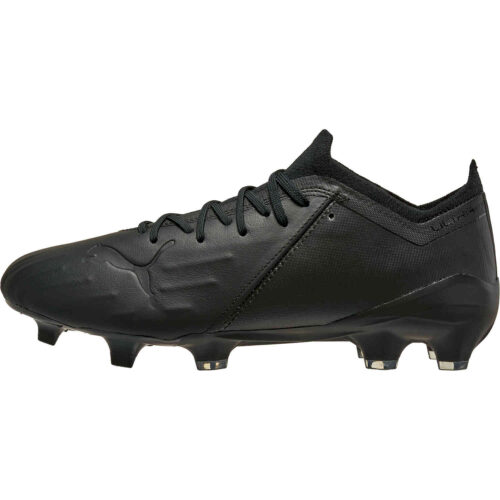 Puma Leather Ultra 1.1 FG – Black & White with Asphalt
