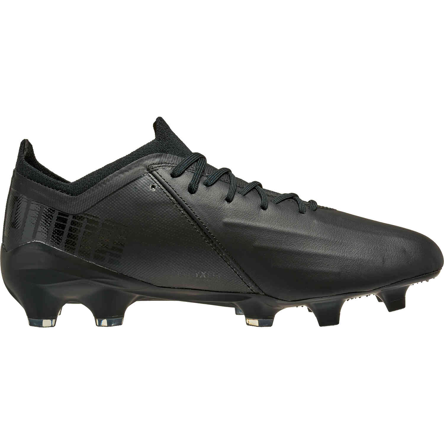 Puma Leather Ultra 1.1 FG - Black & White with Asphalt - SoccerPro