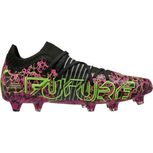 PUMA Origins Future 1.2 FG – Ultra Magenta & Black with Green Glare