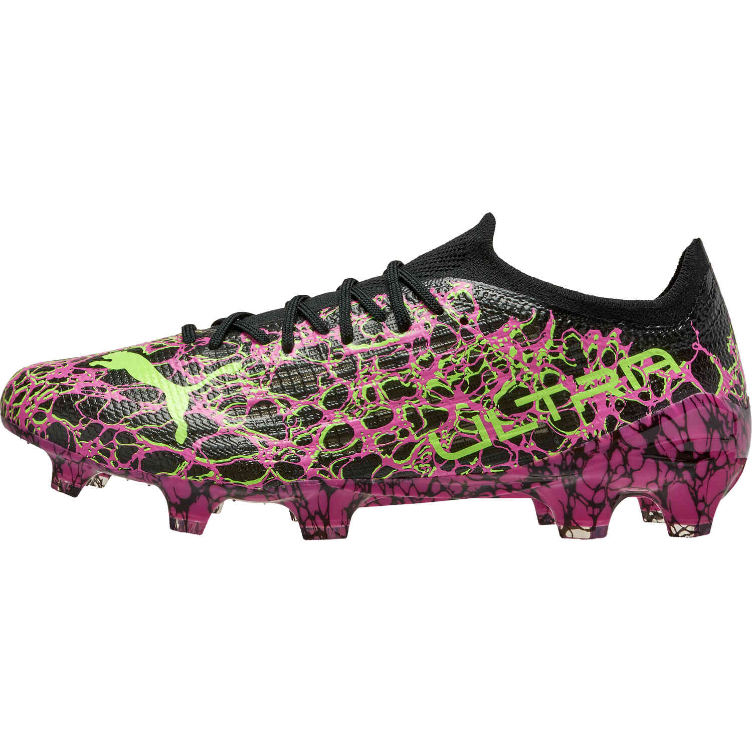 PUMA Origins Ultra 1.3 FG Ultra Magenta Black with Green Glare