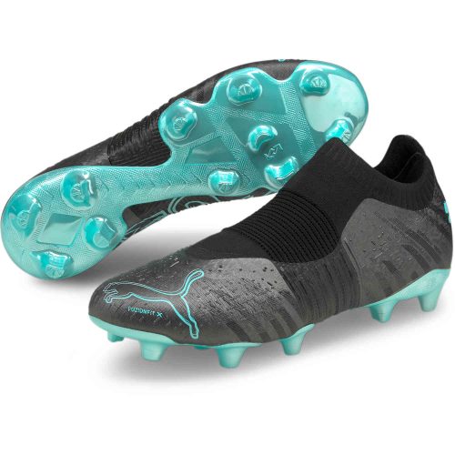 PUMA Tech Future 1.2 FG – Elektro Aqua & Aged Silver with Black