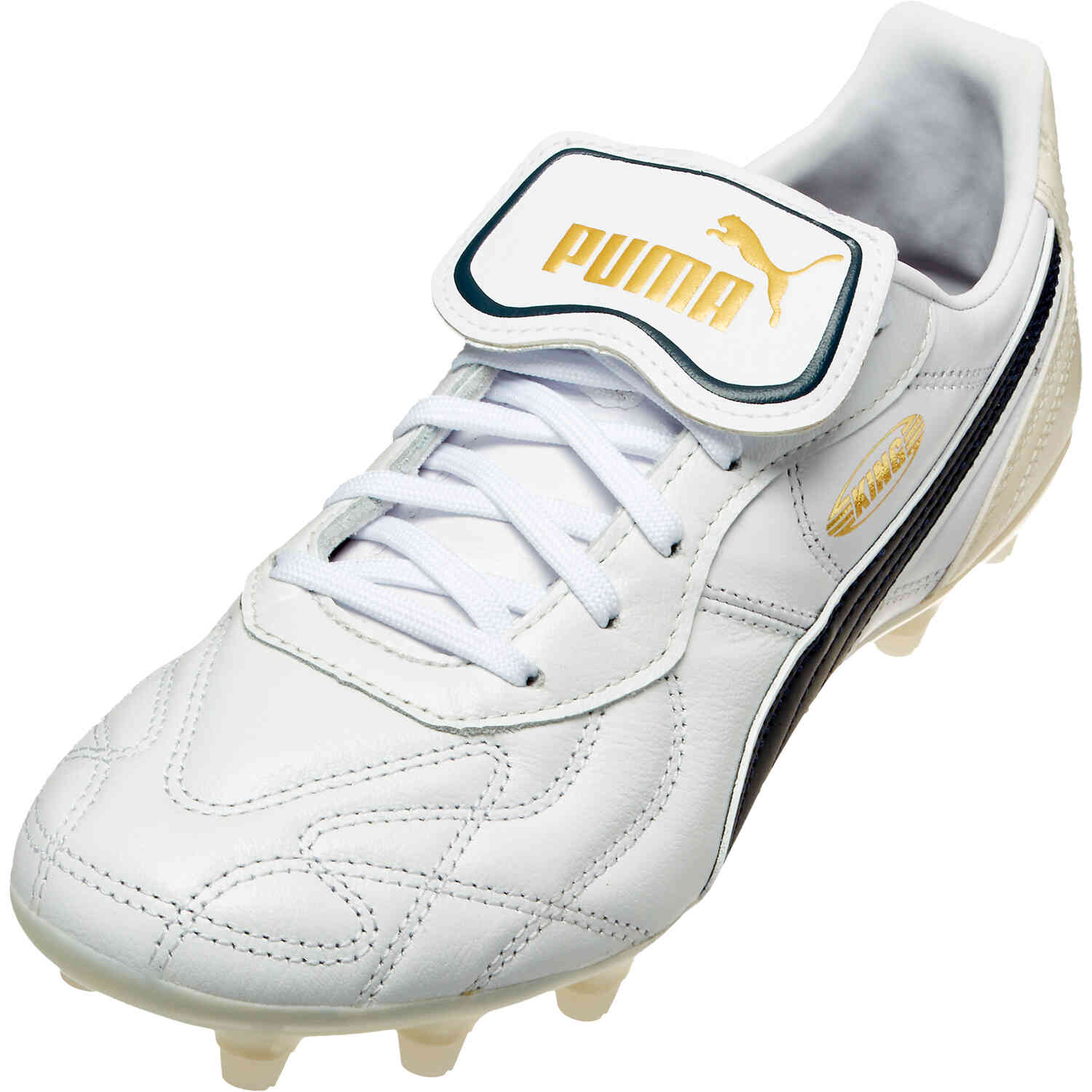 PUMA Dassler Legacy King Top FG White New Navy with Eggnog