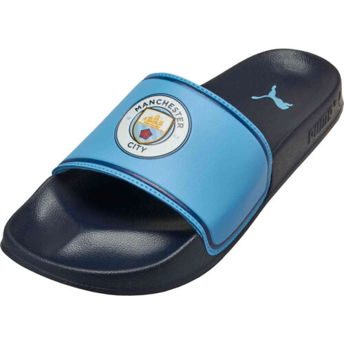 Puma Manchester City Leadcat 2.0 Slides – New Navy & Light Blue