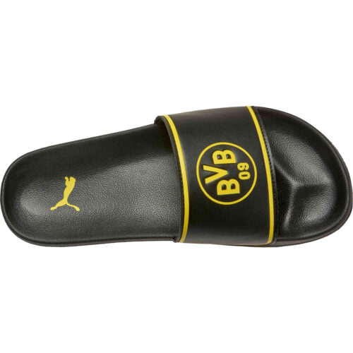 Puma Borussia Dortmund Leadcat 2.0 Slides – Black & Cyber Yellow